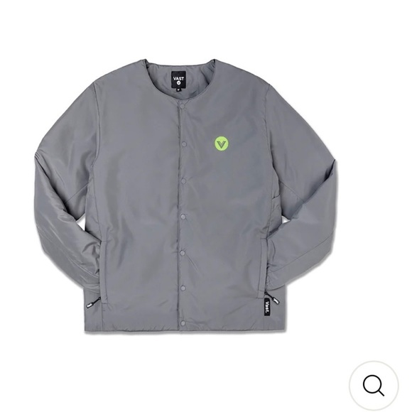 vast Other - Vast. No collar puffy lifestyle jacket charcoal gray size xl